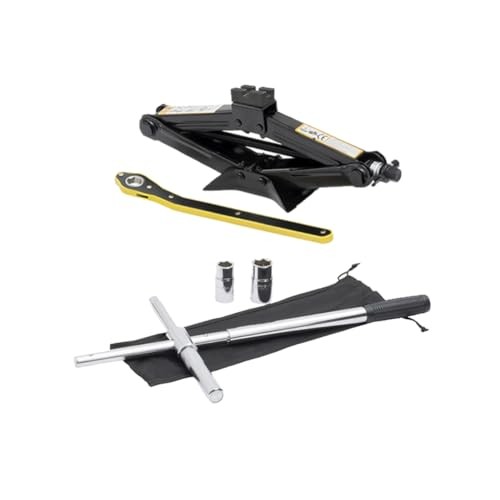 Tire Changing Kit with Scissor Jack & Cross-Wrench for Fiat 500X, Easy Storage