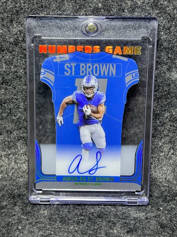 2022 Contenders Amon-Ra St Brown Numbers Game Acetate SP Auto #NG-AST Lions