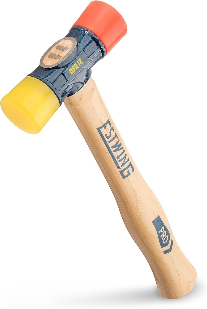 12 Oz DFH-12 Rubber Mallet with Soft and Hard Hammer Tips