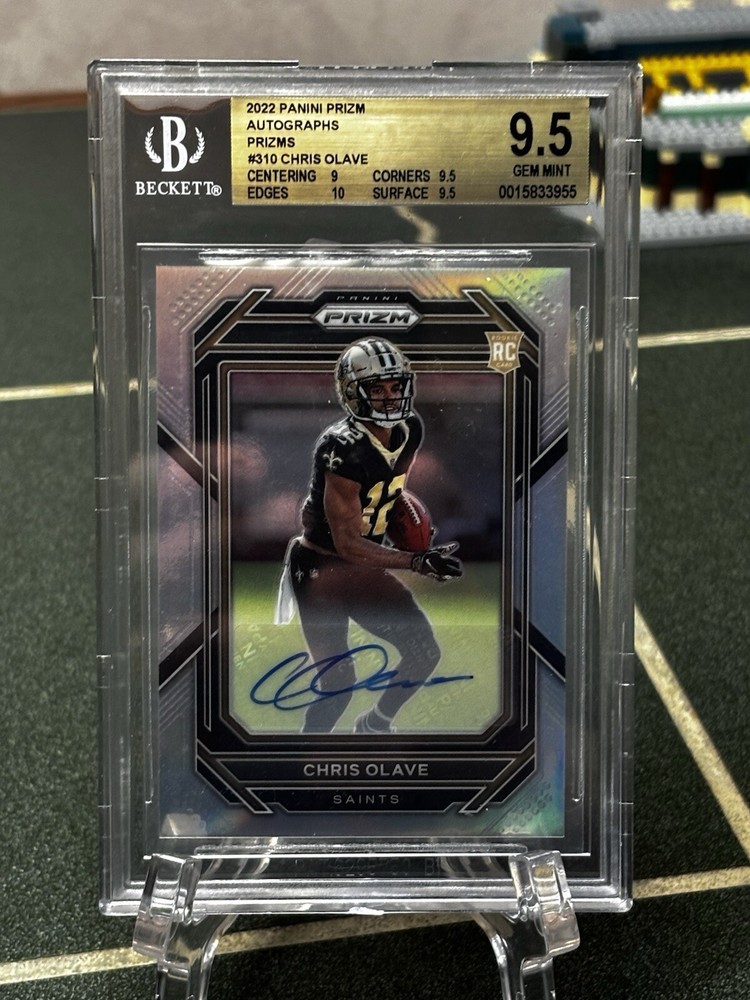 2022 Panini Prizm Chris Olave Autographs #310 Saints RC BGS9.5