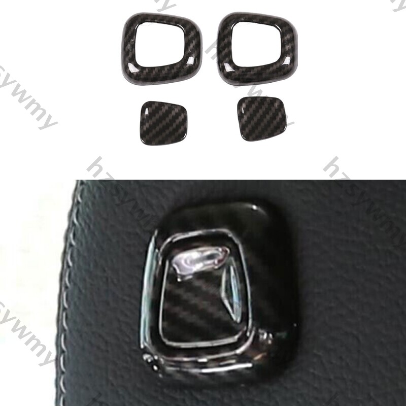 Carbon Fiber Seat Headrest Button Frame Cover Trim For Benz A-Class CLA 19-2022