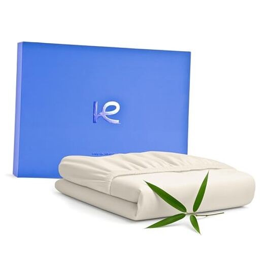 Bamboo Viscose Queen Fitted Sheet in Buttercream Ivory 100% Soft