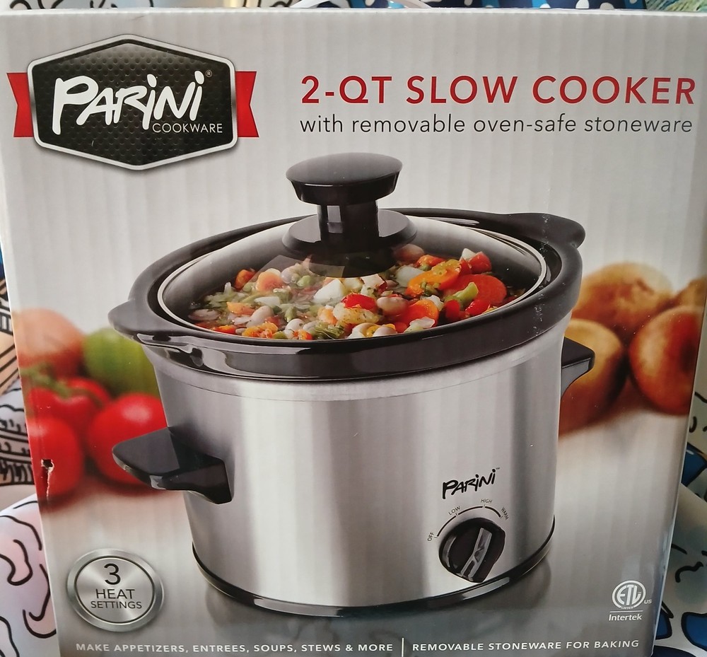 Parini 2-Quart 3-Heat Slow Cooker with Oven-Safe Stoneware