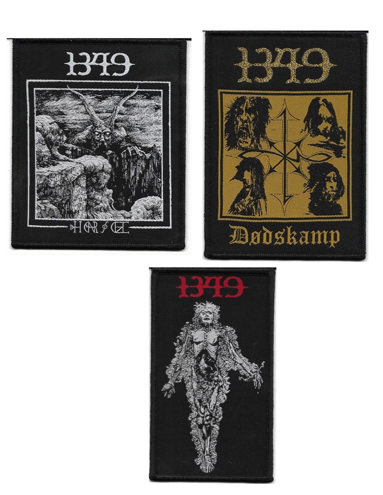 1349-3 WOVEN PATCHES COLLECTION BUNDLE-BLACK METAL