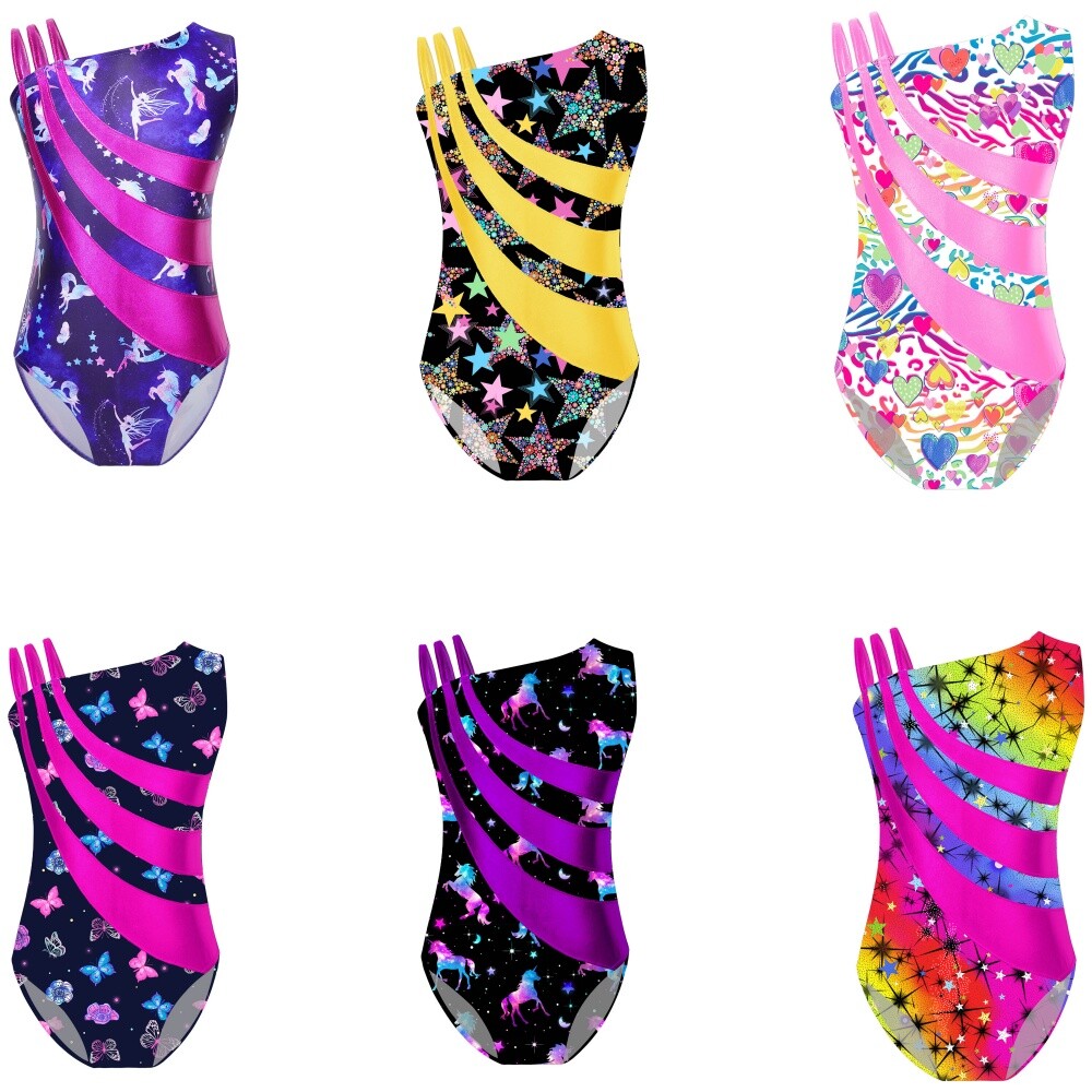 Girls Bodysuit Sleeveless Leotard Training Top Dancing Activewear Gymnastics