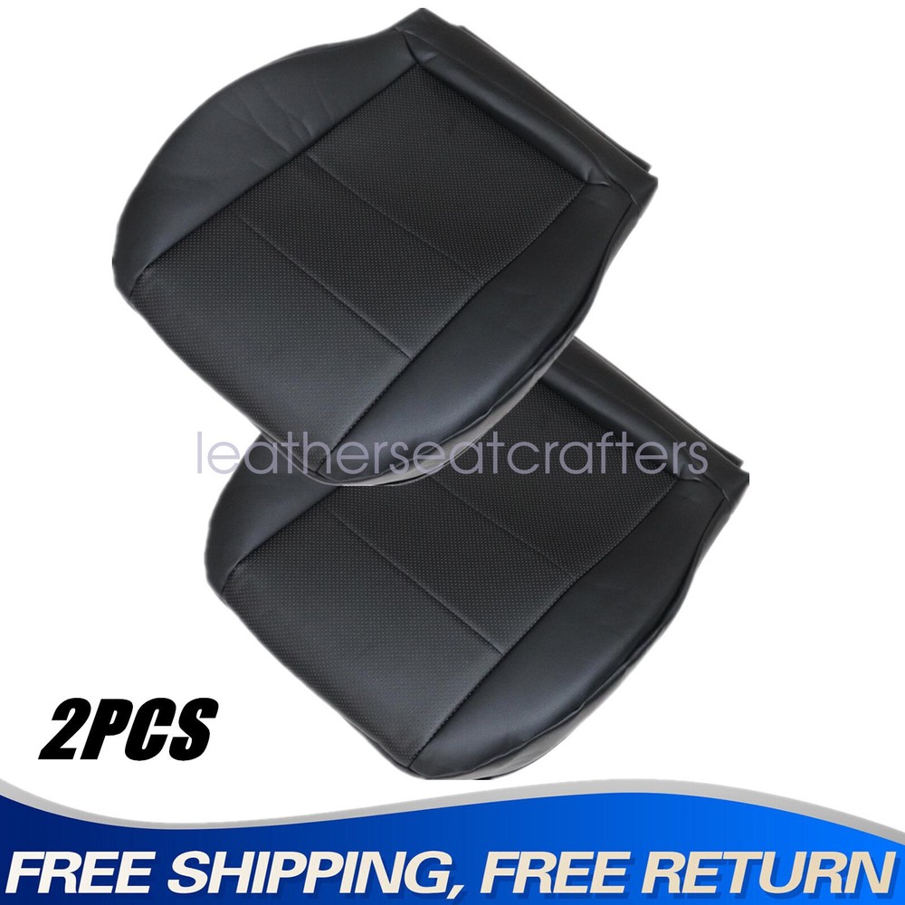 Driver & Passenger Bottom Seat Cover Black Fit For 2008-2014 Benz C250 C300 C350
