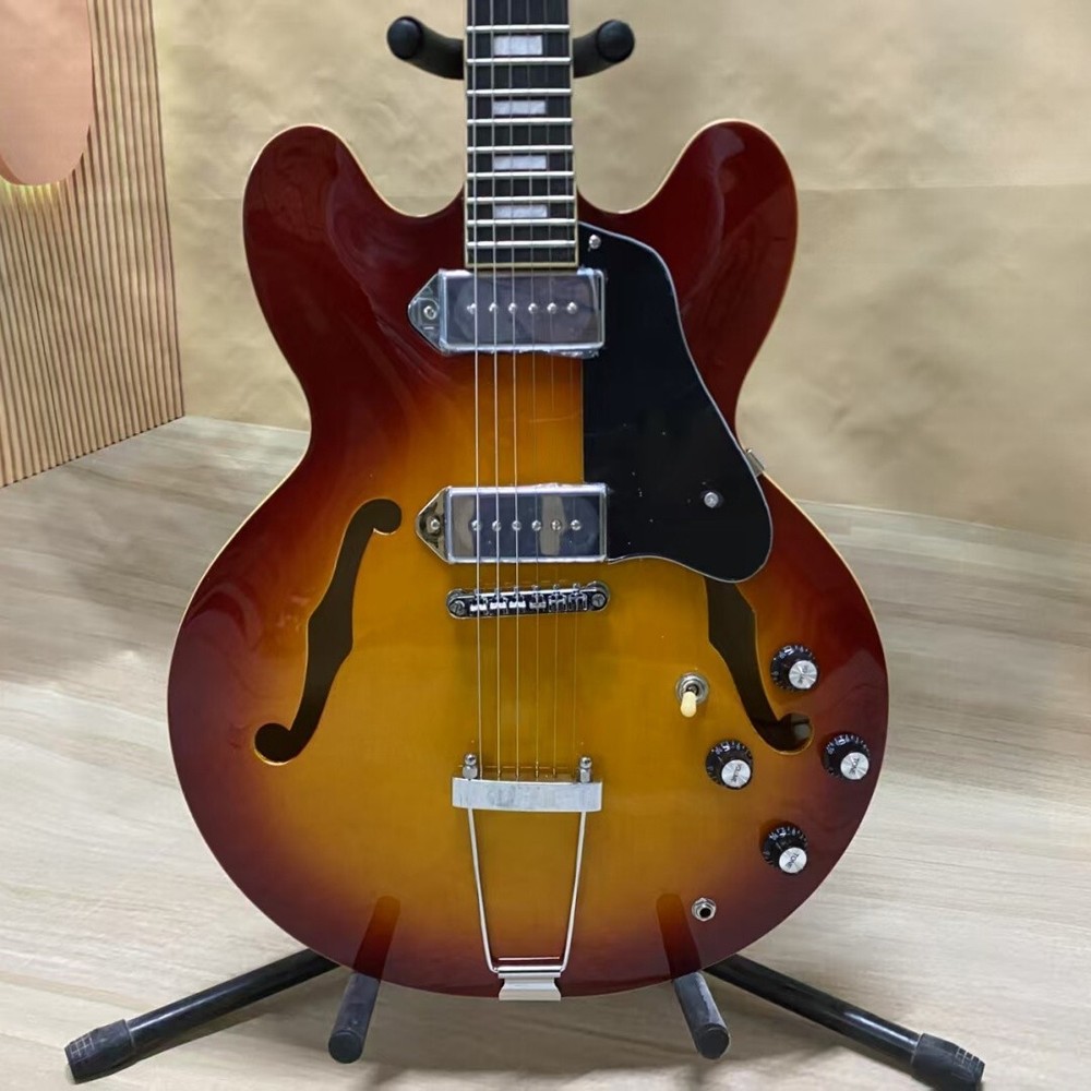 ES-335 Semi-Hollow Electric Guitar with Chrome Hardware Fast USA Shipping