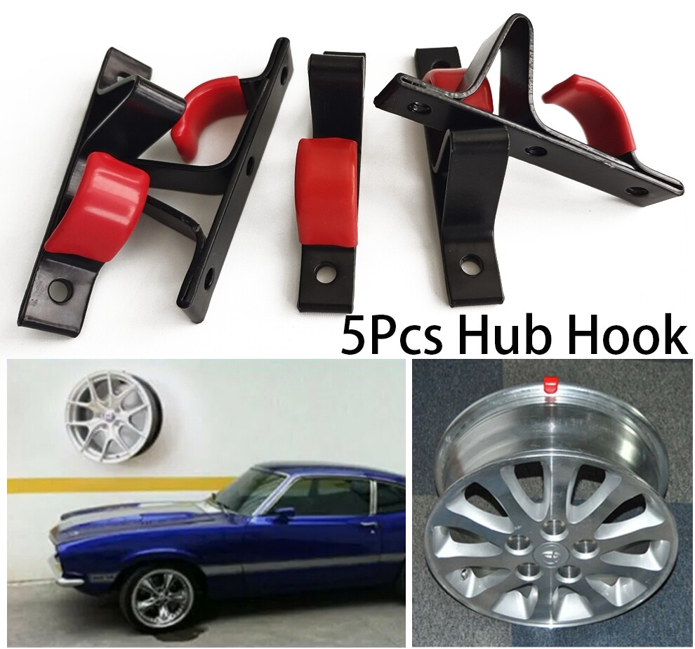 Wheel Rim Hub Shop Display Stand Rack Hook Wall Mount Hanging Holder Universal*5