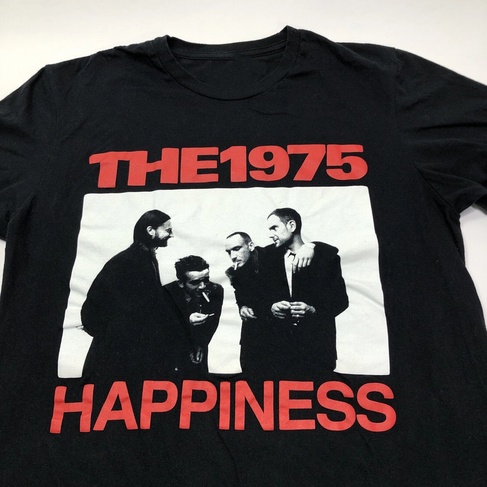 The 1975 Band Happiness Heavy Cotton Black All Size T Shirt SE564