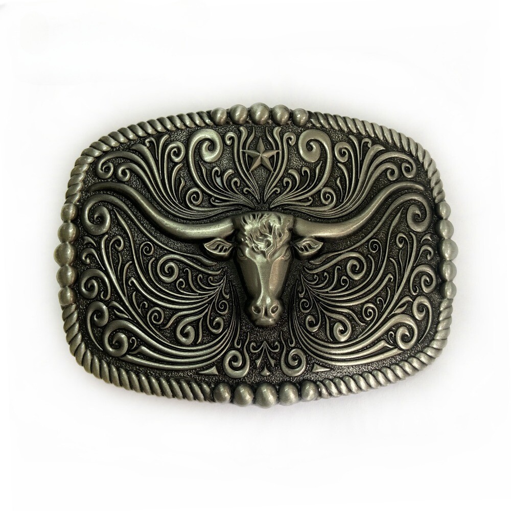 Western Belt Buckles for Men & Women Cowboy Rodeo Vintage Style Wear Floral Bull