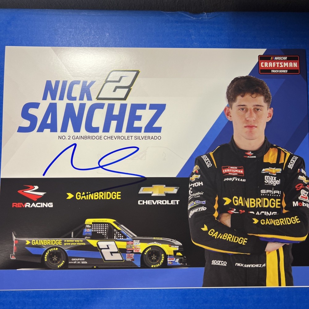 2024 Nick Sanchez Autographed NASCAR Postcard Signed