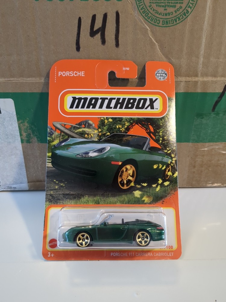 Porsche 911 Carrera Cabriolet * 2022 Matchbox Case B ~ 27/100 Metallic Green Htf