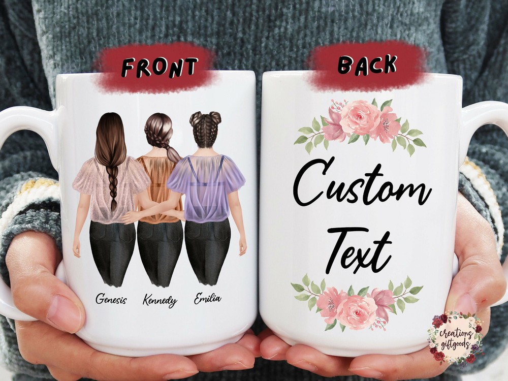 Custom Best Friend Mug Custom Message Mug Personalized Bff Gift Sister