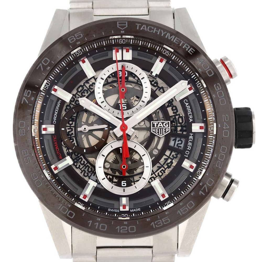 Authentic TAG Heuer Carrera Calibre Heuer 01 Automatic Watch CAR201U Ref 27 Stainless Steel