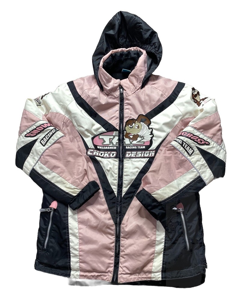 Taz Unleashed Racing Team Choko Design Junior Size 18 Pink Snowmobile Jacket