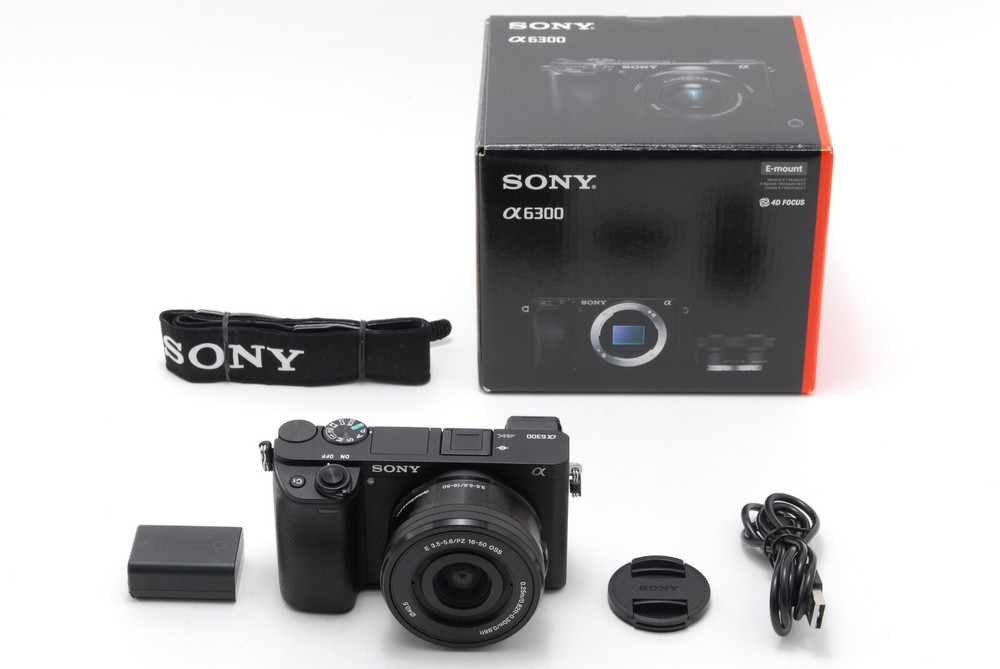 Sony Alpha A6300 24.2MP Mirrorless Digital Camera Kit with 16-50mm Zoom Lens
