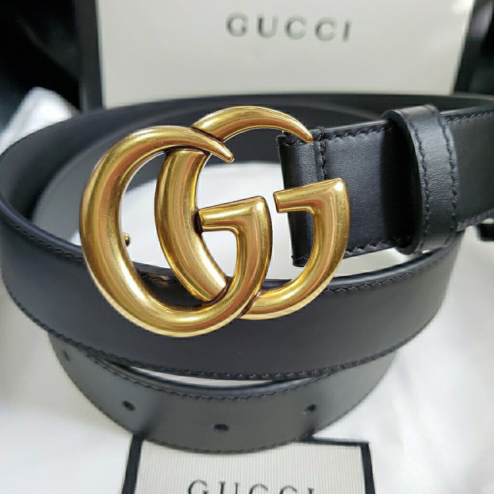Skinny Leather Gucci Belt 1