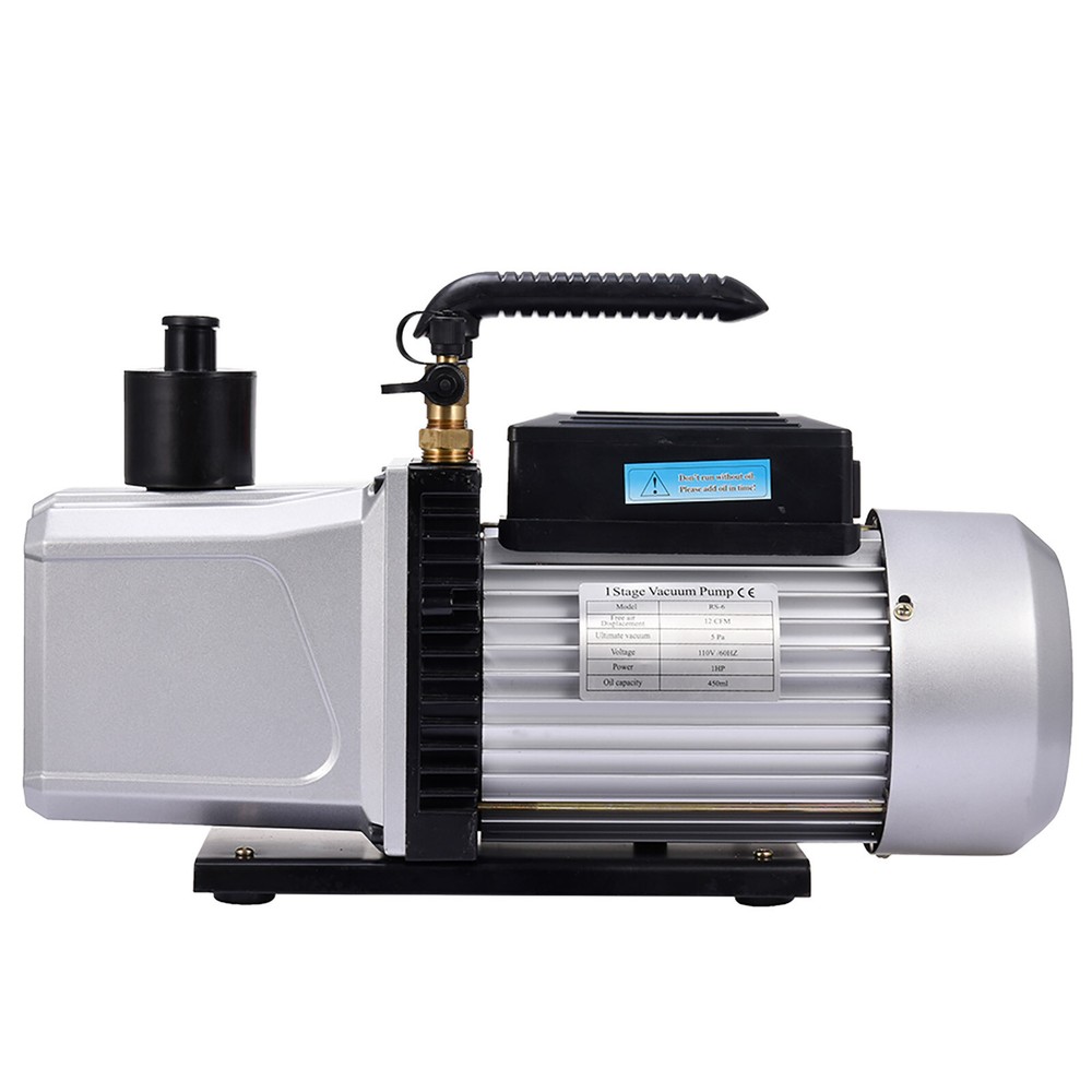 12CFM 1HP Vacuum Pump HVAC Field Tool 2 Stage Rotary Vane Fast Deep Vacuum