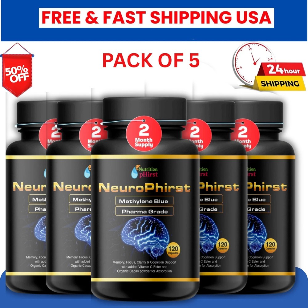 Methylene Blue Pharmaceutical Grade Capsules 120 Count 2 Month Supply