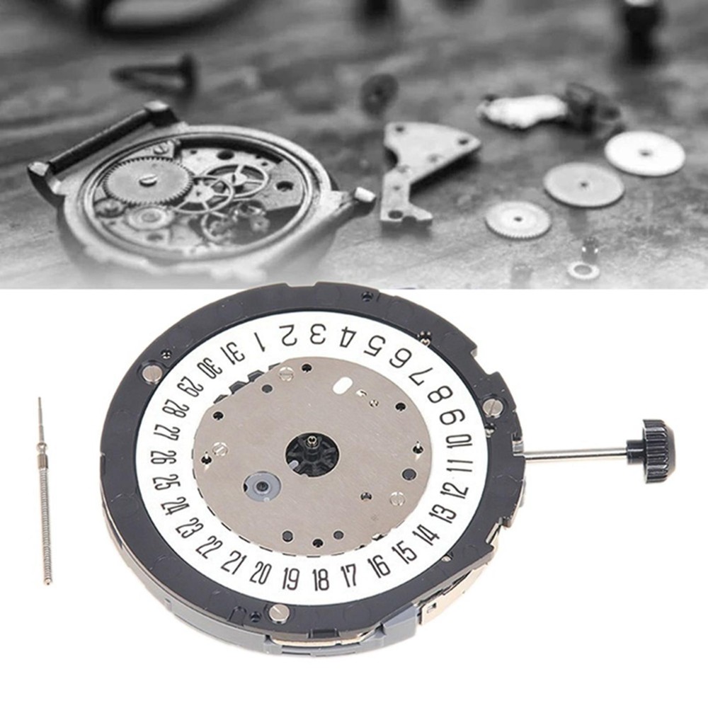 34.6mm Quartz Watch Movement with Handlebar and Calendar Compatible with MIYOTA 6S21