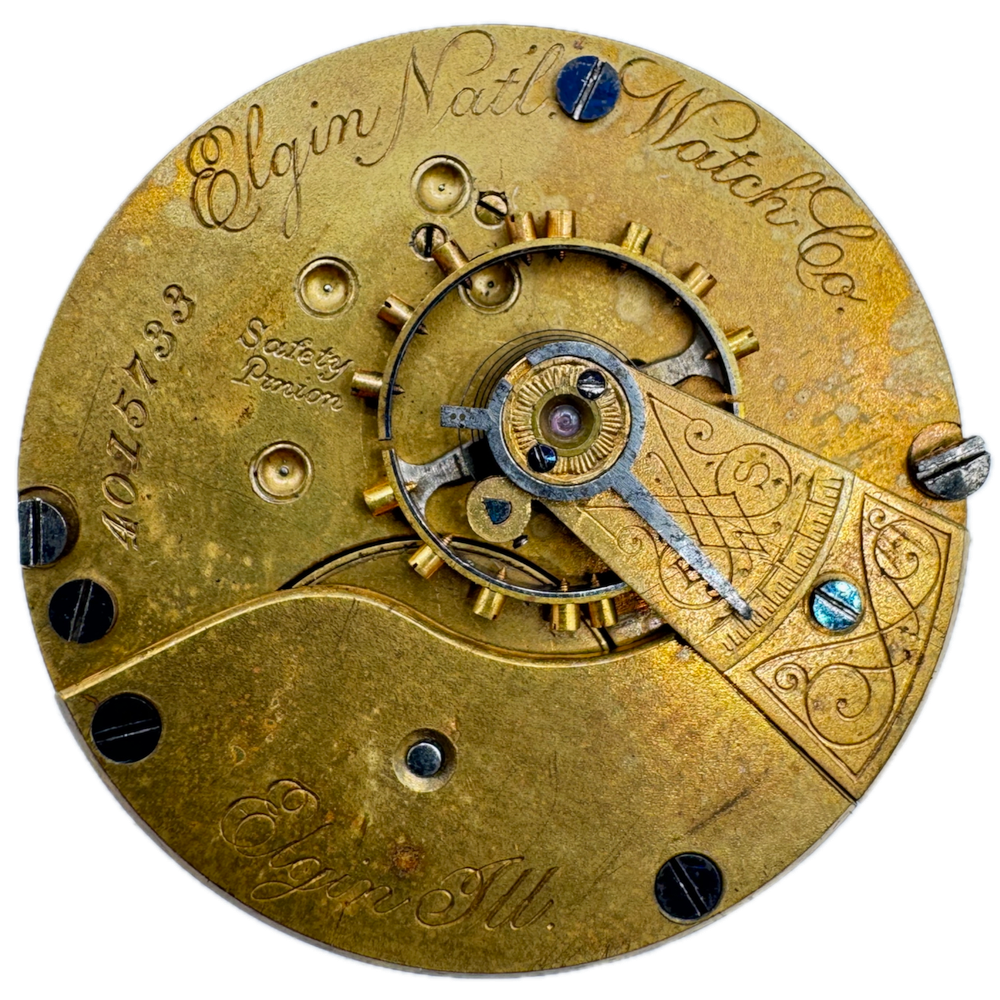 Antique 18 Size Elgin 5 7 Jewel Mechanical Pocket Watch Movement 73 USA  