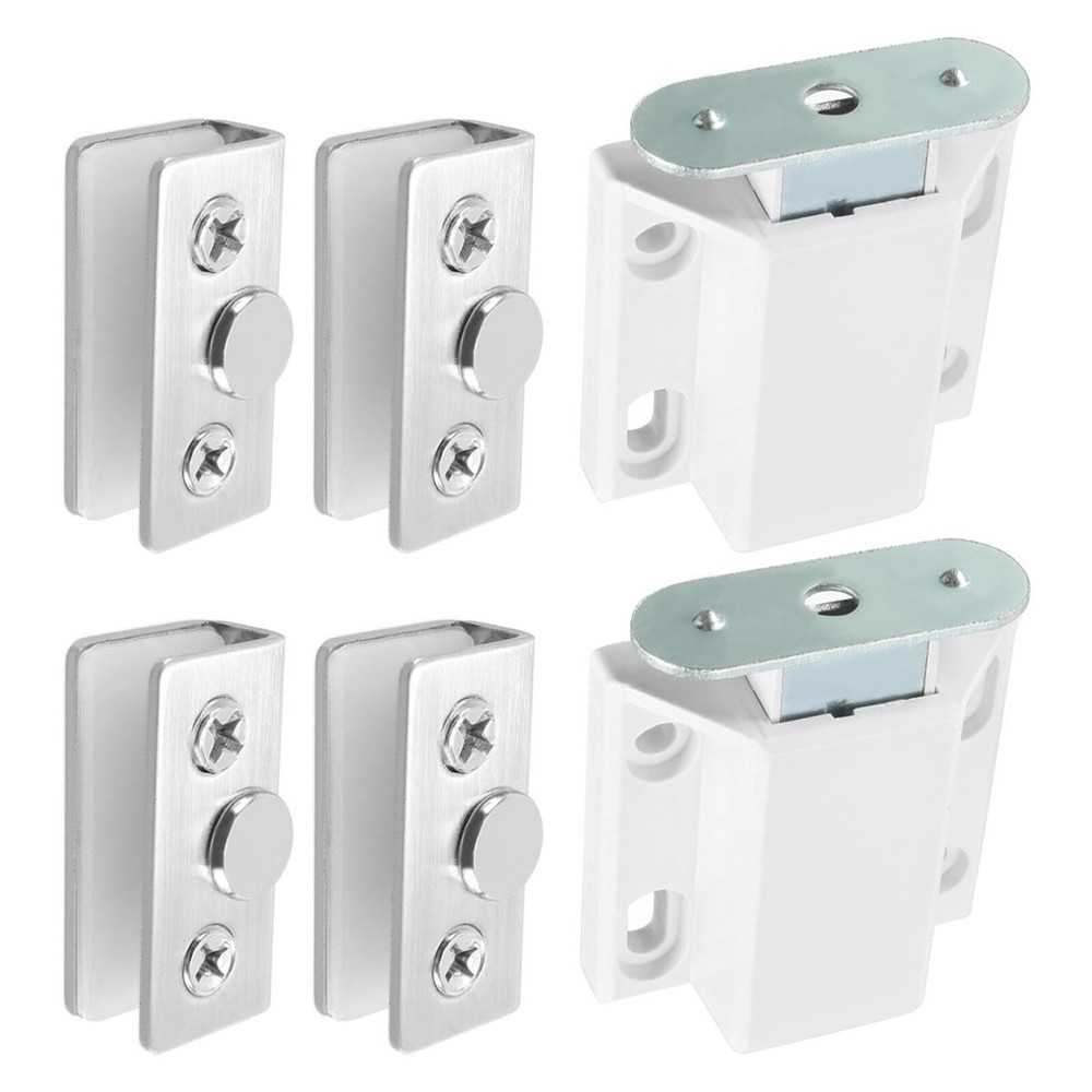 45x38mm Cabinet Magnets Latch - 2 Pack - Plastic Door Catch - White