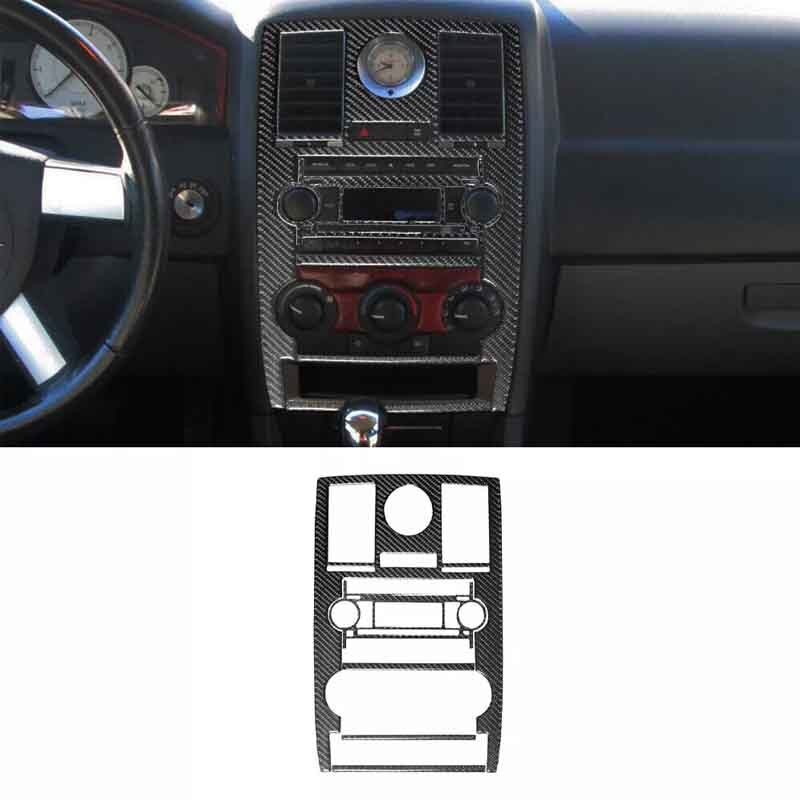 Car Interior Central Console For Chrysler 300 300C Cover Trim Carbon Fiber 5Pcs