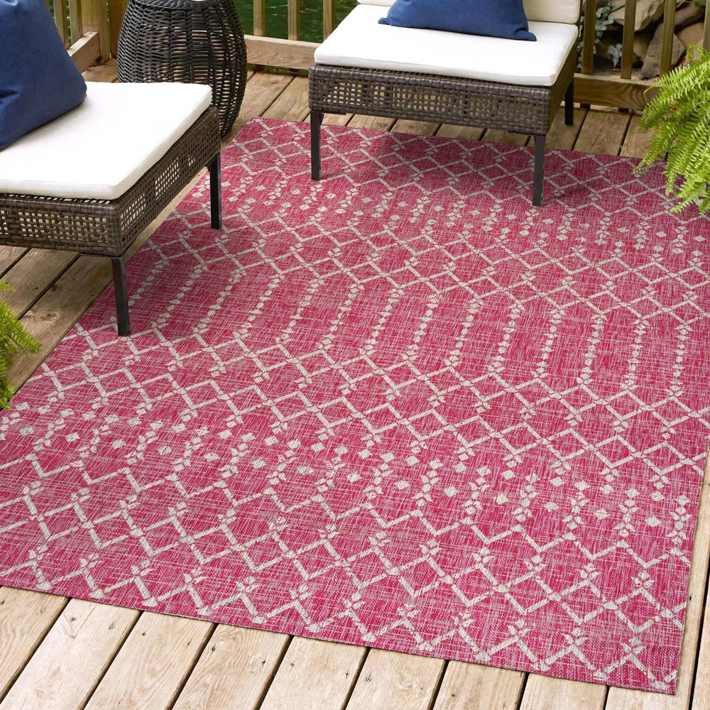 Jonathan Y Fuchsia Santa Monica 4x6 Polypropylene Outdoor Rug