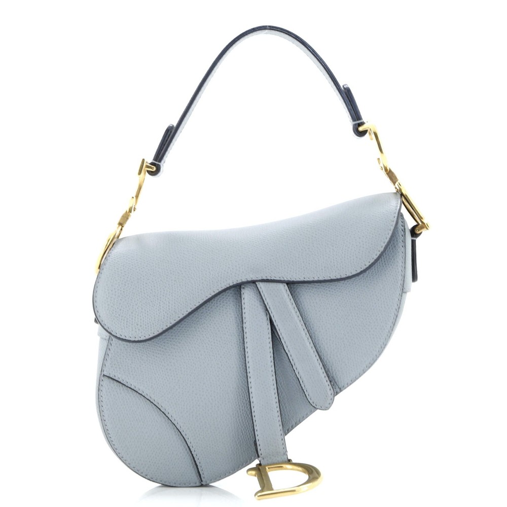 Christian Dior Saddle Handbag Leather Mini