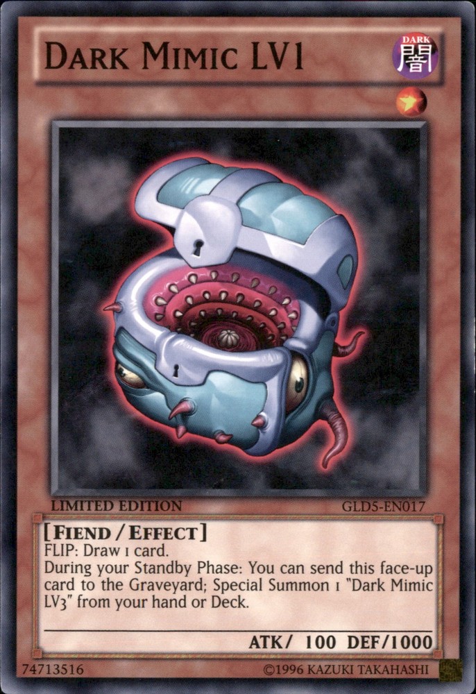 Dark Mimic LV1 GLD5-EN017 Ultra Rare Yu-Gi-Oh Card