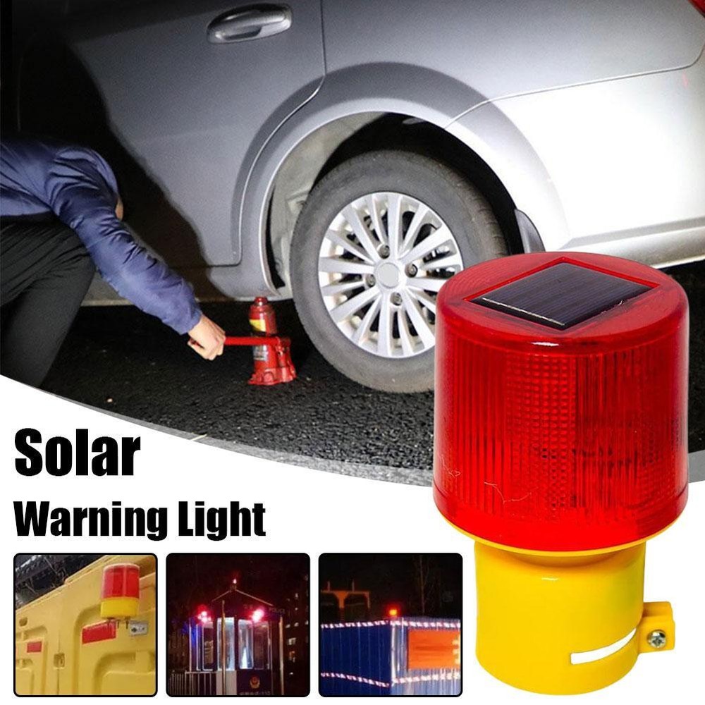 LED Solar Strobe Warning Light Flash Road Barricade Signal Lamps Sale Hot T2F7-image