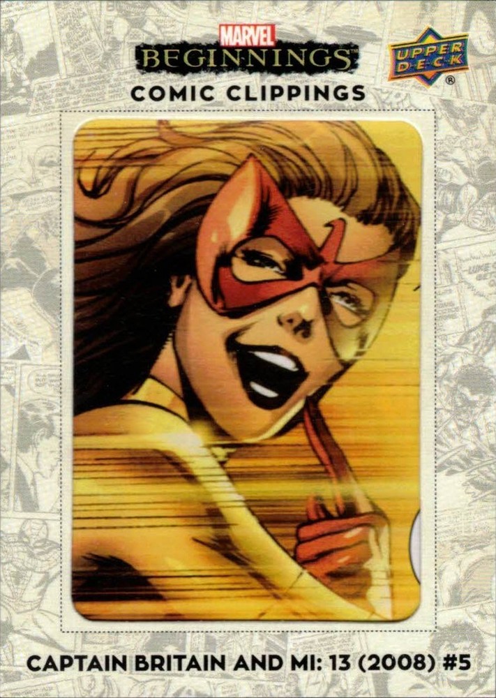 Upper Deck Marvel Beginnings Comic Clippings #13 Captain Britain and MI13 22/35