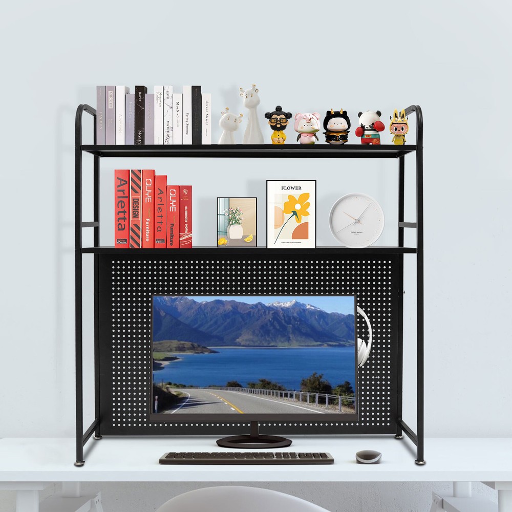 Desktop Bookshelf with Dual Shelves for Organized Storage and Display