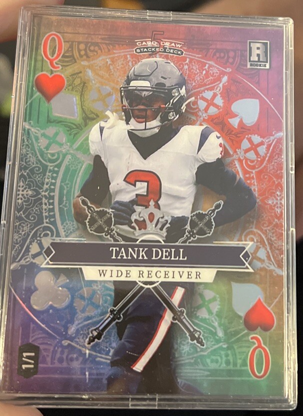 Tank Dell 5 Card Draw Rainbow 1/1 Wild Card Queen Of Hearts