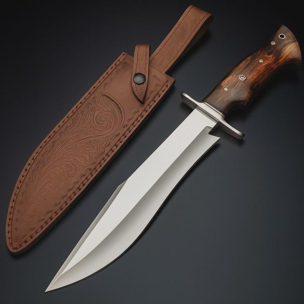 Custom Handmade Carbon Steel Blade Survival Bowie Knife | Hunting Knife Camping