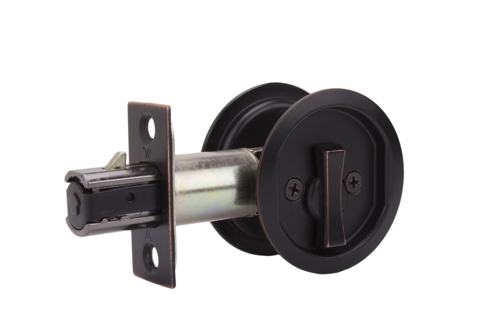 Weslock 677 Round Privacy Sliding Pocket Door Lock