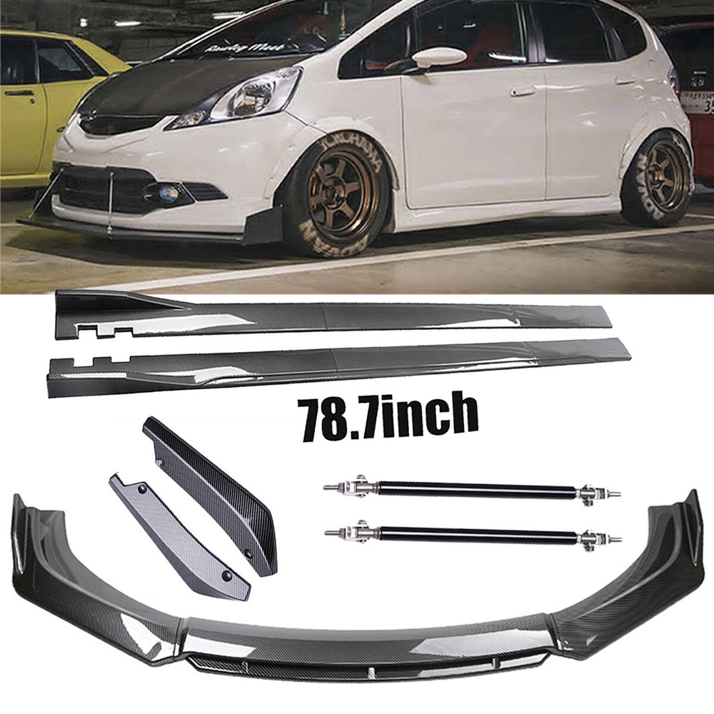 For Honda Accord 2001-10 Carbon Fiber Side Skirt Rear Front Bumper Lip Splitter