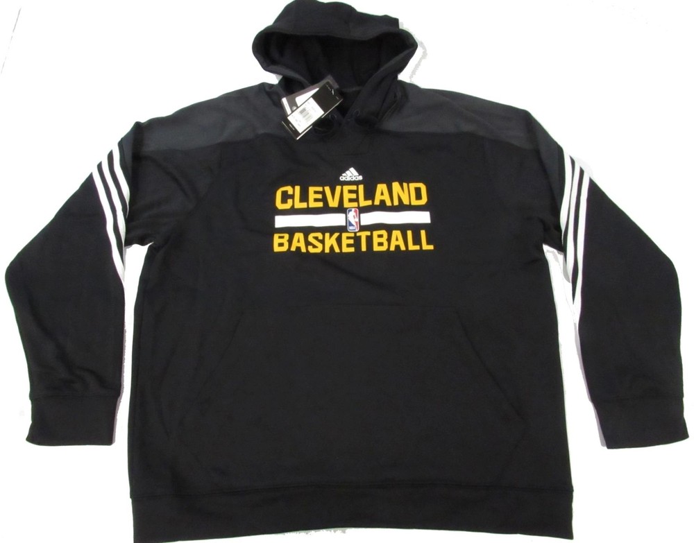 New Cleveland Cavaliers Mens 2XL Black Adidas Climawarm Practice Hoodie $75