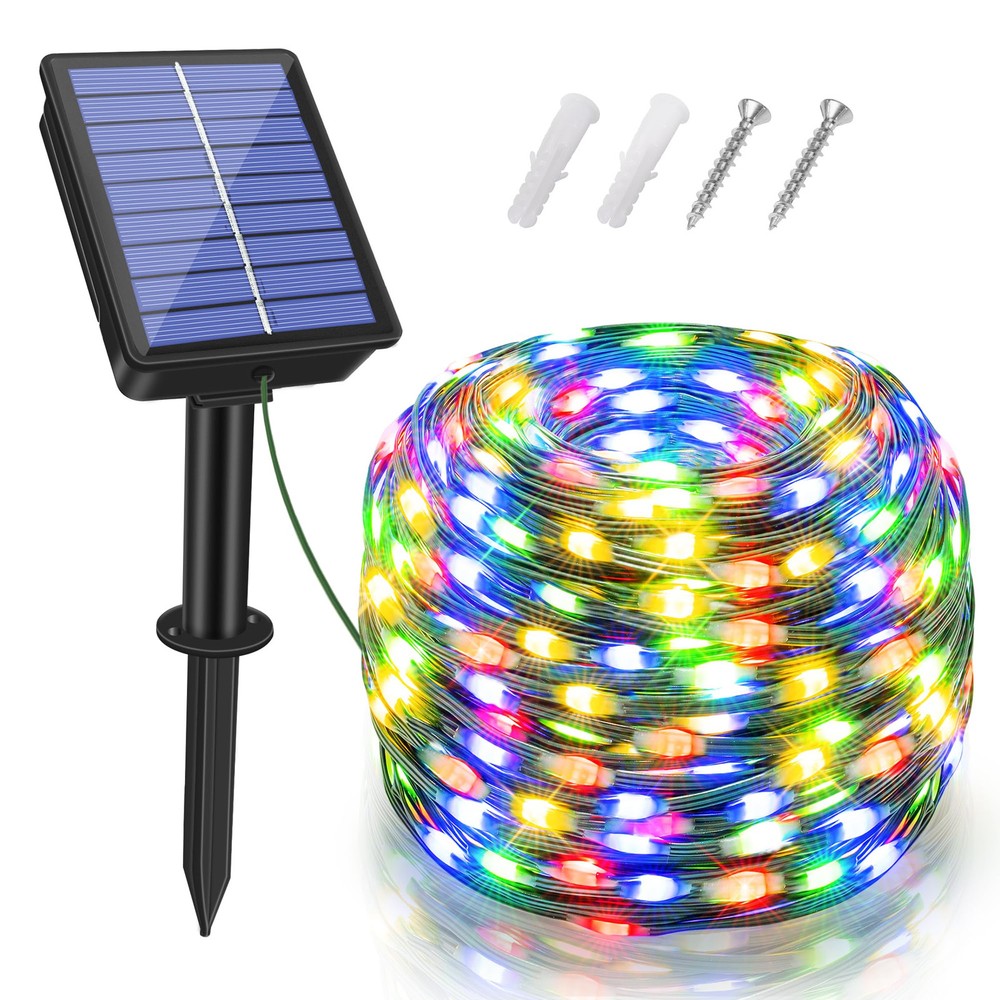Solar String Lights 120LED 40FT, IP67 Waterproof Solar Lights for Outside wit...