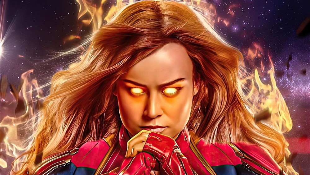 Captain Marvel Metal Art Print Comics Poster 8in x 12in Lot Up