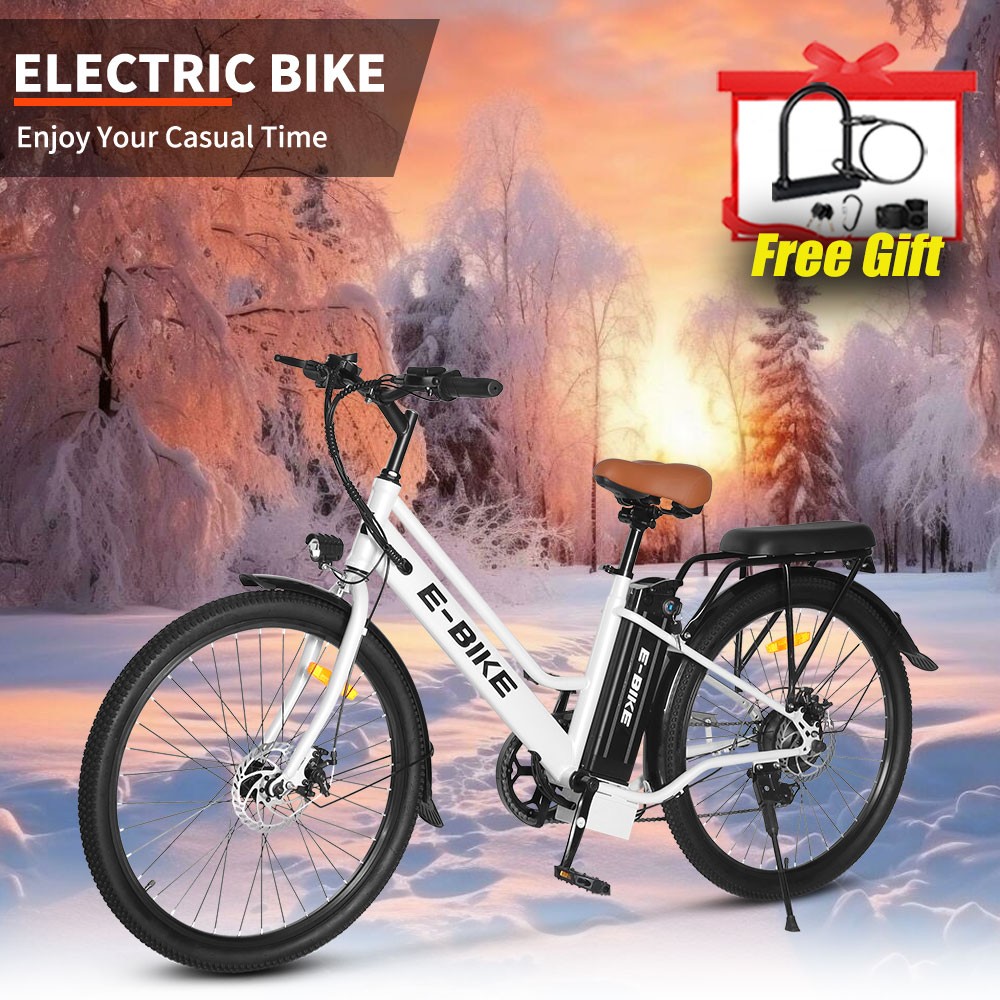 26 Inch 750W Fat Tire Electric Mountain Bike for Adults with Li-Battery