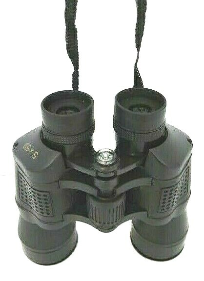 Compact Range Binoculars 5 x 20 Black Neck Strap Built In Compass With Free Gift