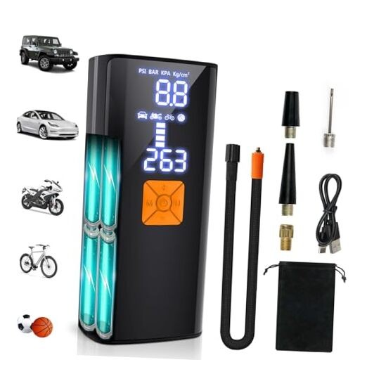 Tire Inflator Portable Air Compressor,150PSI Cordless Electric Air Pump for
