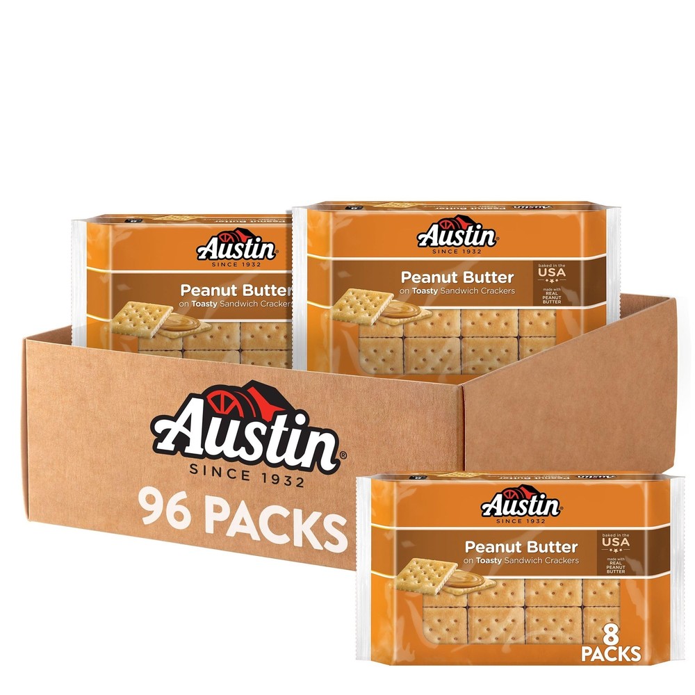 Austin Sandwich Crackers Single Serve Pack - Perfect Office & Kids Snack