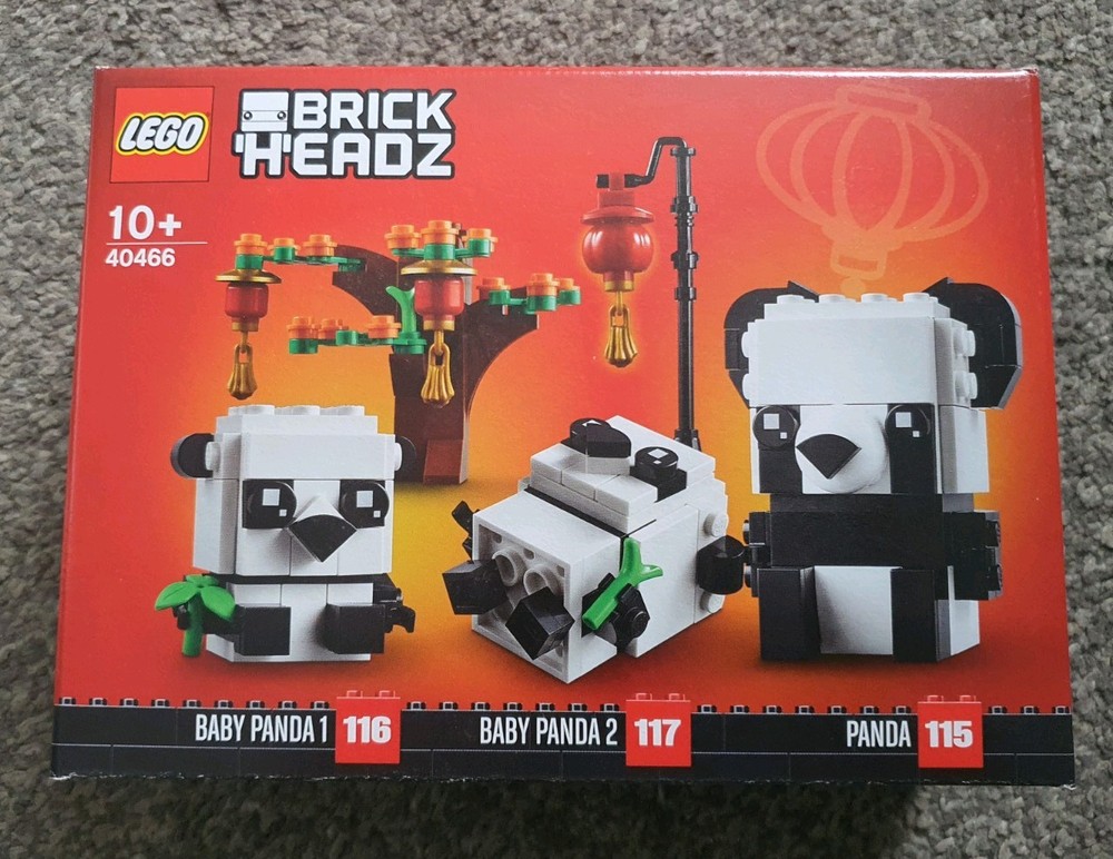 LEGO 40466 BrickHeadz Chinese New Year Pandas - Brand New & Sealed Set Retired