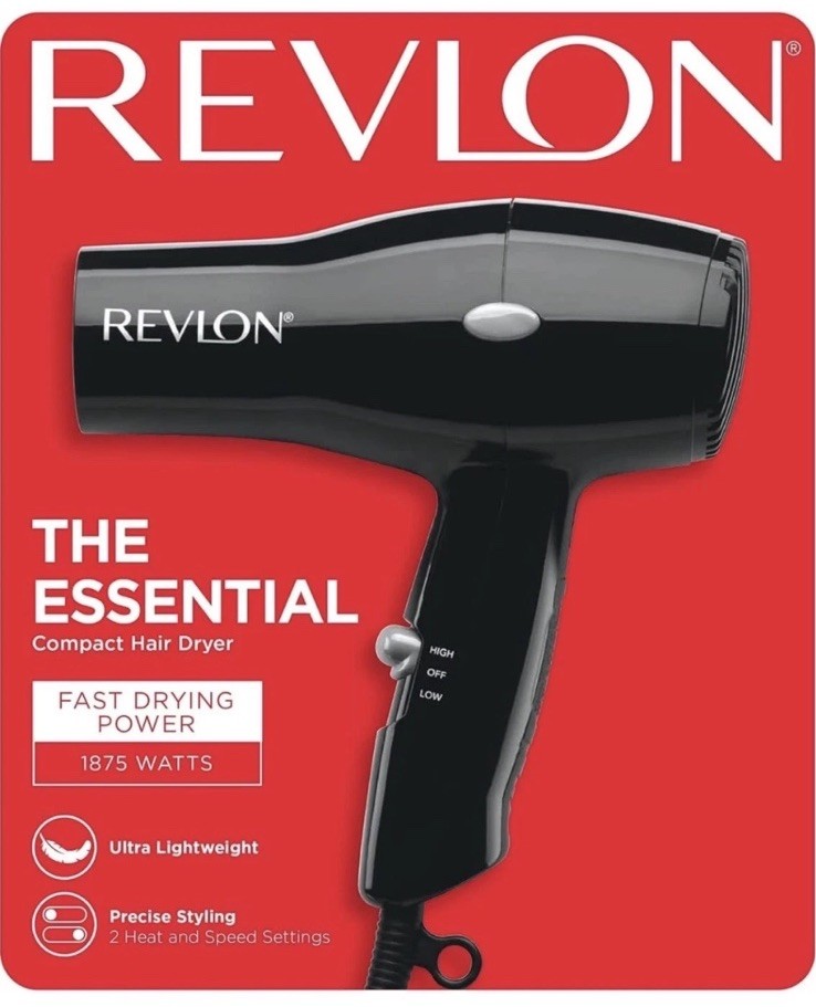NEW Revlon The Essential Blow Dryer Compact Travel 1875 Watts Ultra Lightweight