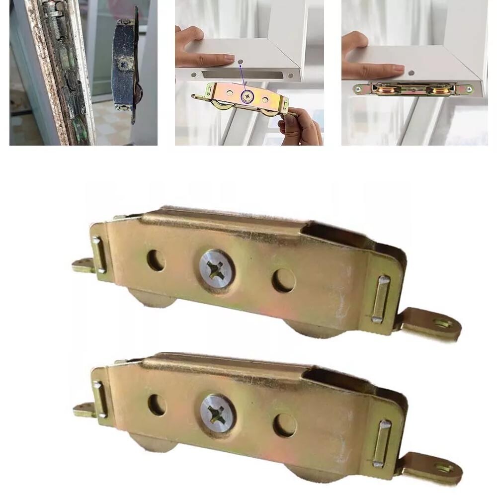 2x Sliding Glass Patio Door Tandem Roller 1-1/4