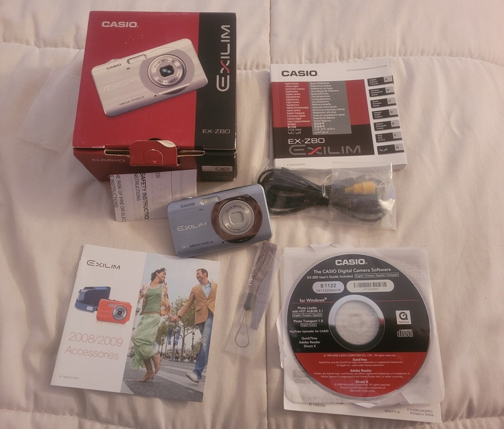 Casio EXILIM EX-Z80 Compact Digital Camera Tested Working Complete  Battery Box