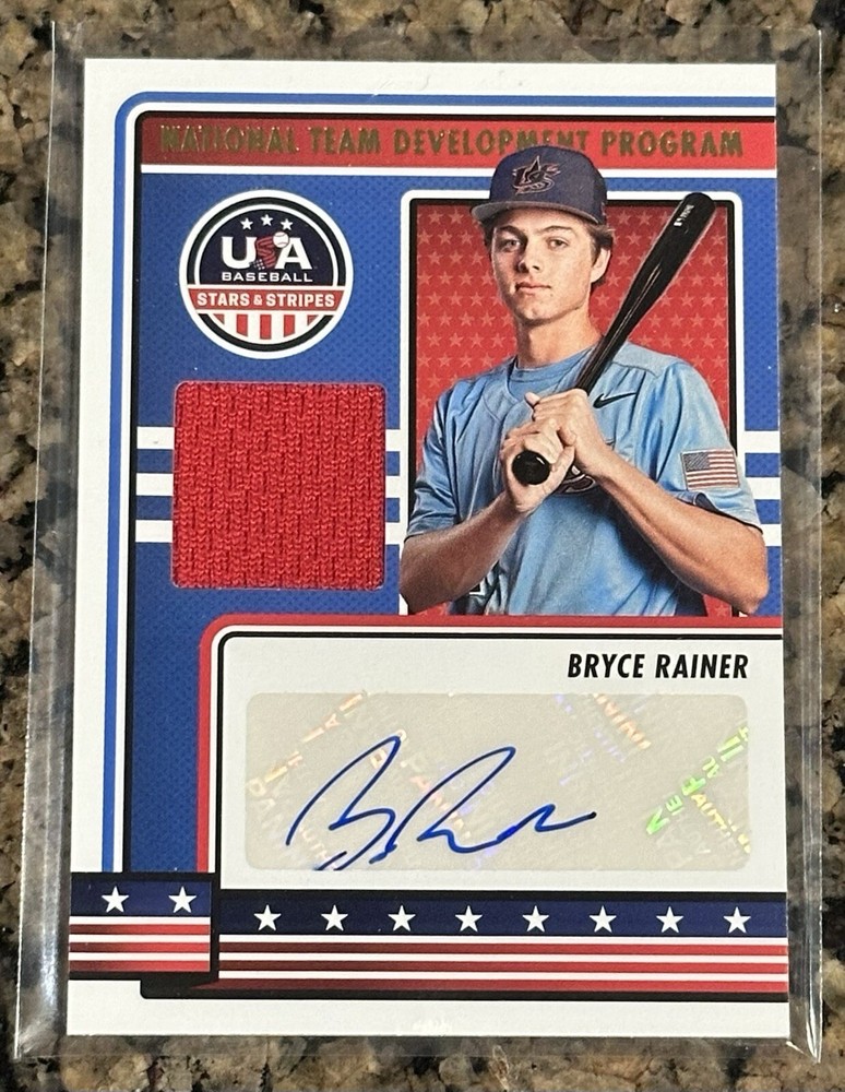 2023 Panini USA Stars & Stripes BRYCE RAINER AUTO RPA Autograph RC Jersey SP