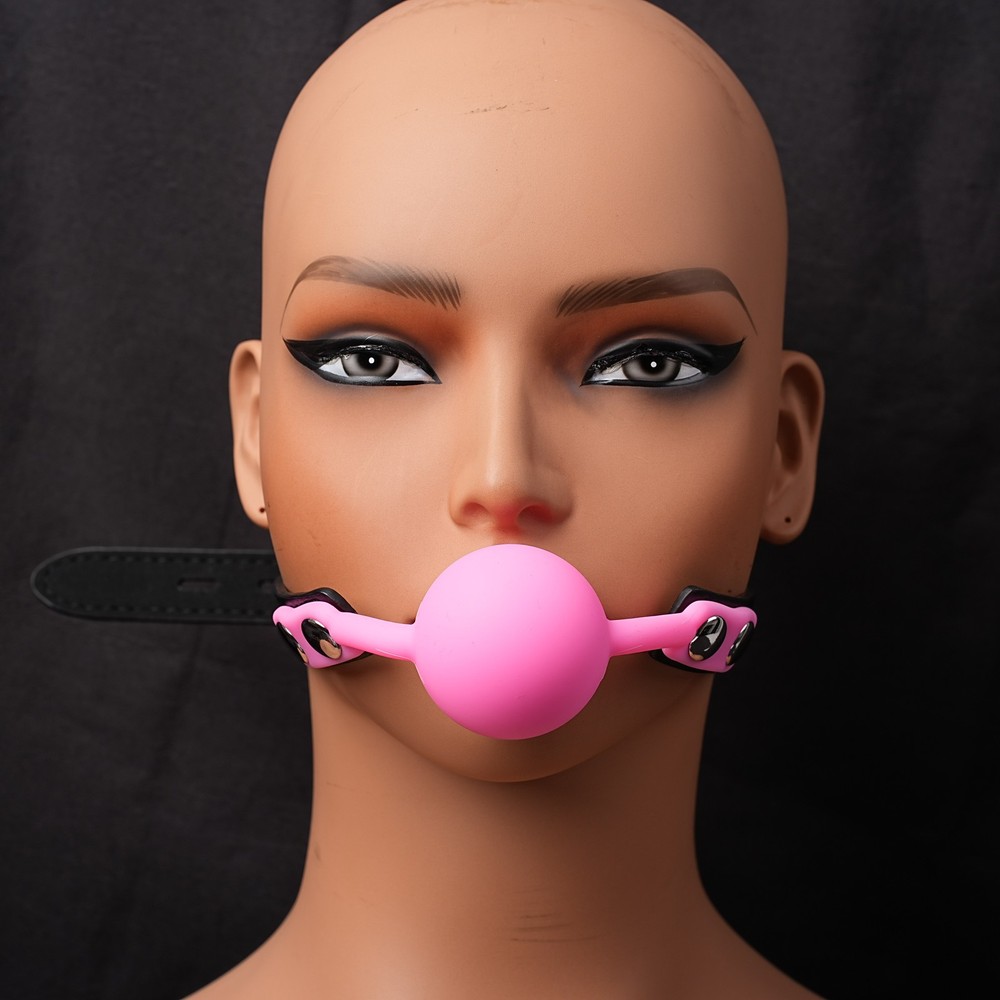 Silicone Open Mouth Gag Oral Fixation BDSM Bondage Adjustable Belt Roleplay Game